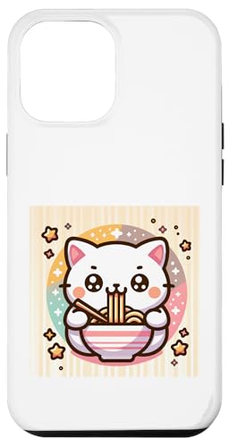 Hülle für iPhone 12 Pro Max Niedlich Keep Calm & Iss Ramen Katzen Hungrige Mieze von Lustige Asiatische Nudelsuppe