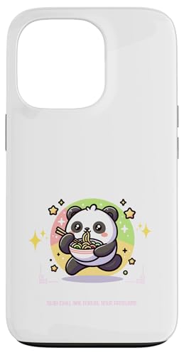 Hülle für iPhone 13 Pro Niedlicher Keep Calm & Iss Ramen Panda Hungriger Teddybär von Lustige Asiatische Nudelsuppe