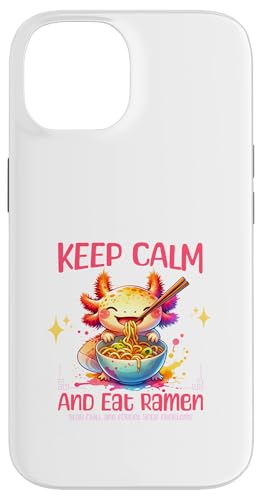 Hülle für iPhone 14 Niedliche Essendes Ramen Axolotl Amphibie von Lustige Asiatische Nudelsuppe