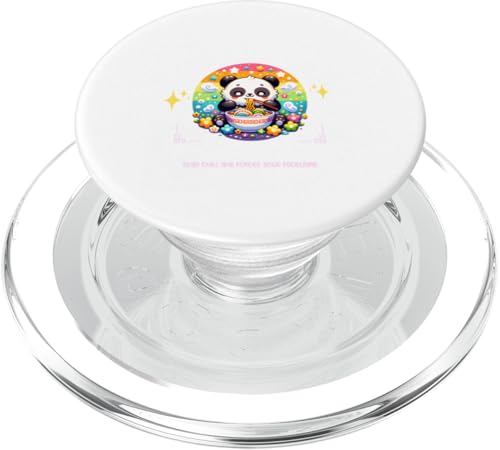 Niedlicher Keep Calm & Iss Ramen Panda Hungriger Teddybär PopSockets PopGrip für MagSafe von Lustige Asiatische Nudelsuppe