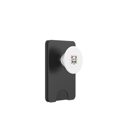 Niedlicher Keep Calm & Iss Ramen Panda Hungriger Teddybär PopSockets PopWallet für MagSafe von Lustige Asiatische Nudelsuppe