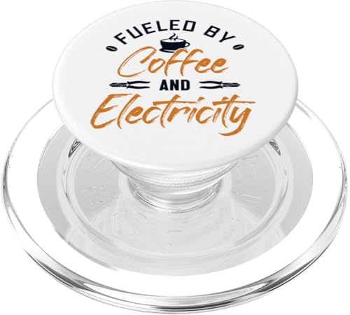 Fueled by Coffee and Electricity Elektroniker Elektriker PopSockets PopGrip für MagSafe von Lustige Elektriker Ausbildung Werkzeug Geschenke