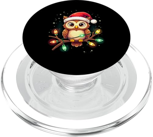 Frohe Weihnachten Eulen Liebhaber Merry Christmas Eule PopSockets PopGrip für MagSafe von Lustige Eulen Weihnachten Eule Design Shop