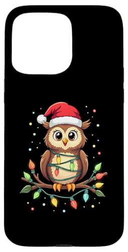 Hülle für iPhone 15 Pro Max Frohe Weihnachten Eulen Liebhaber Merry Christmas Eule von Lustige Eulen Weihnachten Eule Design Shop