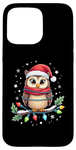 Hülle für iPhone 15 Pro Max Frohe Weihnachten Eulen Liebhaber Merry Christmas Eule von Lustige Eulen Weihnachten Eule Design Shop