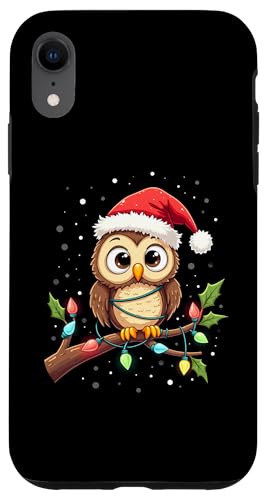 Hülle für iPhone XR Frohe Weihnachten Eulen Liebhaber Merry Christmas Eule von Lustige Eulen Weihnachten Eule Design Shop