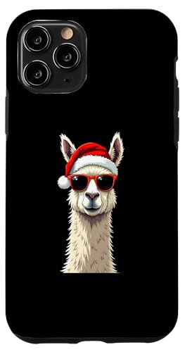 Hülle für iPhone 11 Pro Lustiges Lama Mit Sonnenbrille Weihnachtsmütze Weihnachten von Lustige Familen Lama Parnterlook Design Shop