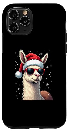 Hülle für iPhone 11 Pro Lustiges Lama Mit Sonnenbrille Weihnachtsmütze Weihnachten von Lustige Familen Lama Parnterlook Design Shop