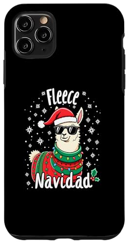 Hülle für iPhone 11 Pro Max Fleece Feliz Navidad Weihnachten Mädchen Damen Süßes Lama von Lustige Familen Lama Parnterlook Design Shop