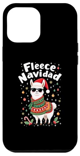 Hülle für iPhone 12 Pro Max Fleece Feliz Navidad Weihnachten Mädchen Damen Süßes Lama von Lustige Familen Lama Parnterlook Design Shop