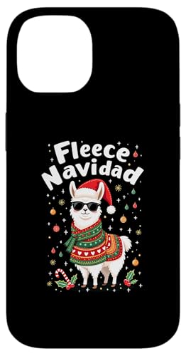 Hülle für iPhone 14 Fleece Feliz Navidad Weihnachten Mädchen Damen Süßes Lama von Lustige Familen Lama Parnterlook Design Shop