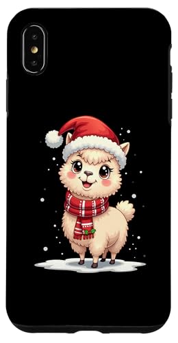 Hülle für iPhone XS Max Süßes Lama Weihnachtsmütze Mädchen Damen Weihnachten Lama von Lustige Familen Lama Parnterlook Design Shop