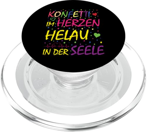 Konfetti im Herzen Helau in der Seele Fasching Karneval PopSockets PopGrip für MagSafe von Lustige Faschingskostüme für Erwachsene