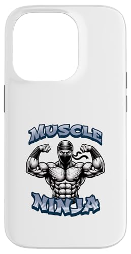 Hülle für iPhone 14 Pro Niedlicher Starker Bodybuilding Muskel Ninja von Lustige Fitness-Workout-Ninjas