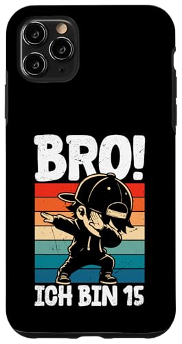 Retro Bro! Ich Bin 15 Dab 15. Geburtstag Junge Deko Teenager Hülle für iPhone 11 Pro Max von Lustige Geburtstag Dabbing Jungs Geschenkideen