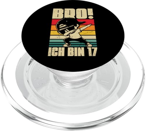 Retro Bro! Ich Bin 17 Dab 17. Geburtstag Junge Deko Teenager PopSockets PopGrip für MagSafe von Lustige Geburtstag Dabbing Jungs Geschenkideen