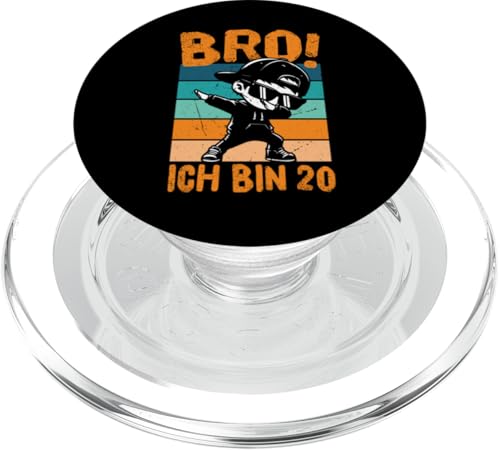 Retro Bro! Ich Bin 20 Dab 20. Geburtstag Junge Deko Mann PopSockets PopGrip für MagSafe von Lustige Geburtstag Dabbing Jungs Geschenkideen