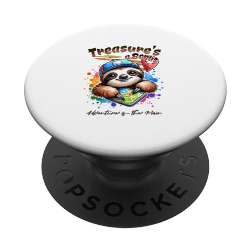 Lustiges Geocaching Faultier GPS Schatz Schatzsuche PopSockets Klebender PopGrip von Lustige Geocache Schatzsucher Humor