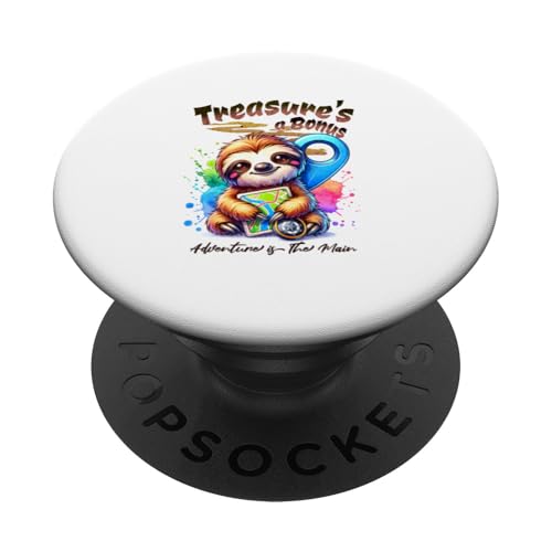 Lustiges Geocaching Faultier GPS Schatz Schatzsuche PopSockets Klebender PopGrip von Lustige Geocache Schatzsucher Humor