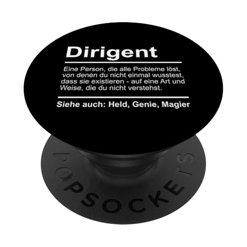 Dirigent Definition PopSockets Klebender PopGrip von Lustige Geschenke für Männer und Frauen