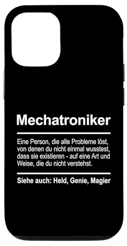 Hülle für iPhone 12/12 Pro Mechatroniker Definition von Lustige Geschenke für Männer und Frauen