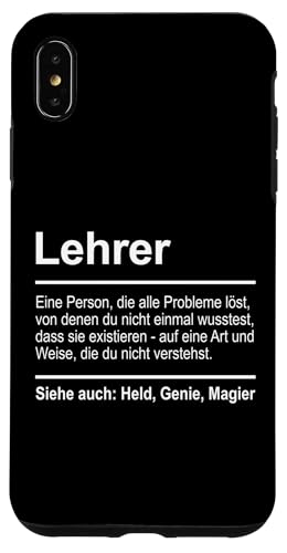 Hülle für iPhone XS Max Lehrer Definition von Lustige Geschenke für Männer und Frauen