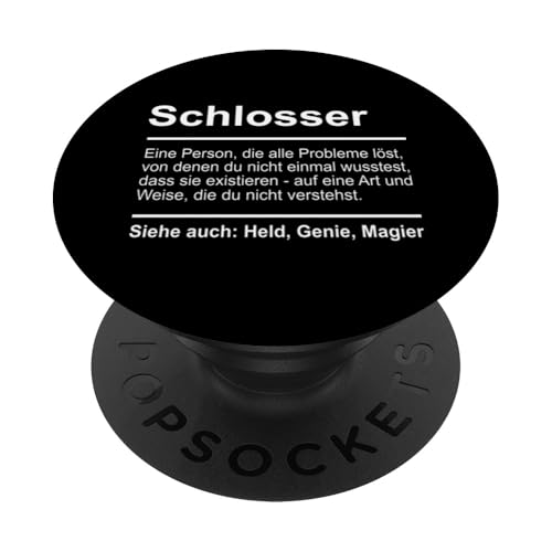 Schlosser Definition Mechaniker PopSockets Klebender PopGrip von Lustige Geschenke für Männer und Frauen