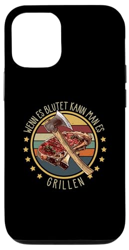 Hülle für iPhone 13 Wenn es blutet kann man es grillen Lustiges BBQ Grillshirt von Lustige Grillmeister Fleisch Spruch Geschenke