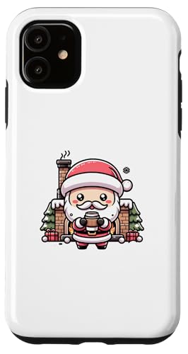 Hülle für iPhone 11 Santa Claus Kaffeepause Weihnachtsmann Kaffee Weihnachten von Lustige Heilig Abend Humor Weihnacht Advent Witz