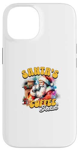 Hülle für iPhone 14 Santa Claus Kaffeepause Weihnachtsmann Kaffee Weihnachten von Lustige Heilig Abend Humor Weihnacht Advent Witz