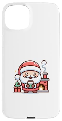 Hülle für iPhone 15 Plus Santa Claus Kaffeepause Weihnachtsmann Kaffee Weihnachten von Lustige Heilig Abend Humor Weihnacht Advent Witz