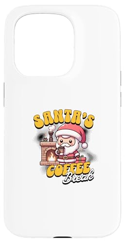 Hülle für iPhone 15 Pro Santa Claus Kaffeepause Weihnachtsmann Kaffee Weihnachten von Lustige Heilig Abend Humor Weihnacht Advent Witz