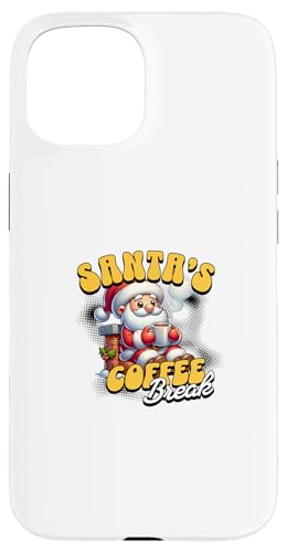 Hülle für iPhone 15 Santa Claus Kaffeepause Weihnachtsmann Kaffee Weihnachten von Lustige Heilig Abend Humor Weihnacht Advent Witz