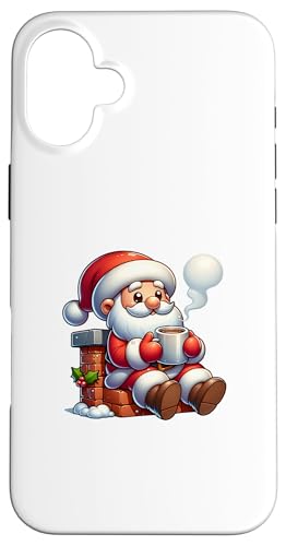 Hülle für iPhone 16 Plus Santa Claus Kaffeepause Weihnachtsmann Kaffee Weihnachten von Lustige Heilig Abend Humor Weihnacht Advent Witz