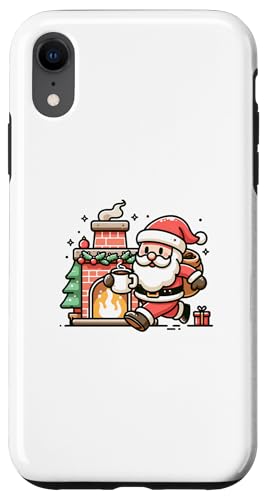 Hülle für iPhone XR Santa Claus Kaffeepause Weihnachtsmann Kaffee Weihnachten von Lustige Heilig Abend Humor Weihnacht Advent Witz