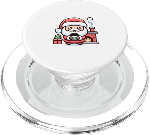 Santa Claus Kaffeepause Weihnachtsmann Kaffee Weihnachten PopSockets PopGrip für MagSafe von Lustige Heilig Abend Humor Weihnacht Advent Witz