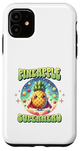 Hülle für iPhone 11 Süßer Ananas-Superheld Ananas-Super Held von Lustige Helden Ananas