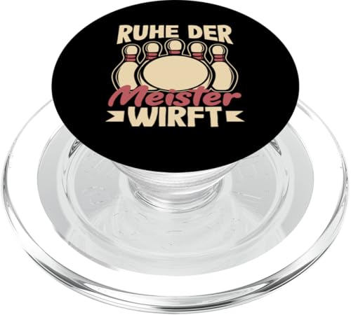 Kegeln Ruhe Der Meister Wirft Perfekt PopSockets PopGrip für MagSafe von Lustige Kegeln Designs für Kegelclub Geschenke