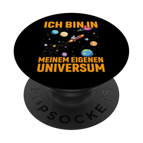 Ich bin in meinem eigenen Universum | Rakete Jungen Mädchen PopSockets Klebender PopGrip von Lustige Kinder Mode Jungen Mädchen Geschenkideen