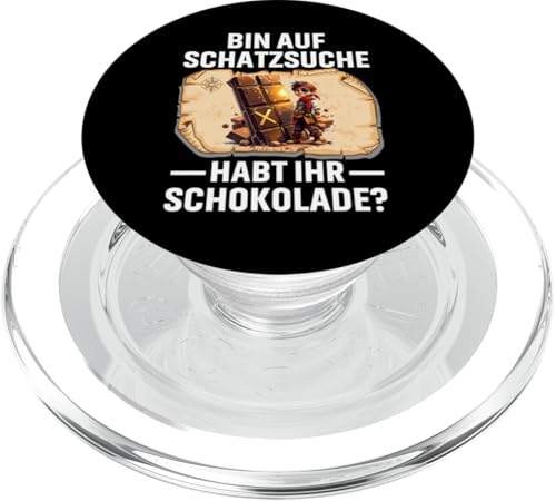 Lustiger Spruch Piraten Schokolade Jungen Mädchen PopSockets PopGrip für MagSafe von Lustige Kinder Mode Jungen Mädchen Geschenkideen