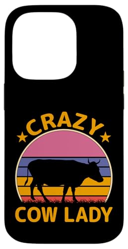 Hülle für iPhone 14 Pro Crazy Cow Lady von Lustige Kuh Geschenke & Bekleidung