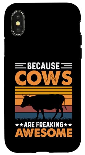 Hülle für iPhone X/XS Because Cows Are Freaking Awesome von Lustige Kuh Geschenke & Bekleidung