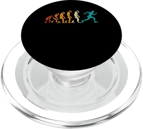 Marathon Läufer Evolution Rennen Laufen Joggen PopSockets PopGrip für MagSafe von Lustige Laufsport Designs Läufer Geschenkidee