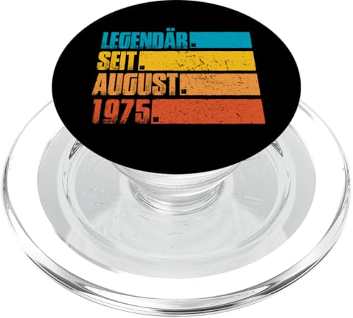 Legendär Seit August 1975 Geboren Geburtstag Jahrgang PopSockets PopGrip für MagSafe von Lustige Legendäre Geburtstags Retro August