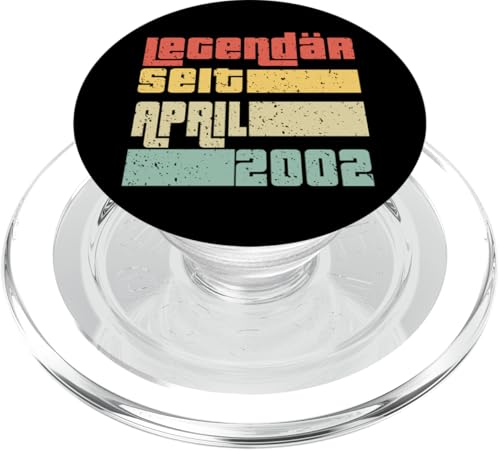 Legendär Seit April 2002 Geboren Geburtstag Jahrgang PopSockets PopGrip für MagSafe von Lustige Legendäre Geburtstags Vintage April