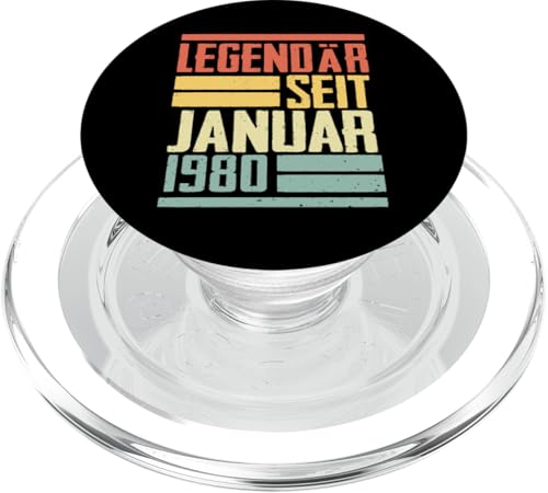 Legendär Seit Januar 1980 Geboren Geburtstag Jahrgang PopSockets PopGrip für MagSafe von Lustige Legendäre Geburtstags Vintage Januar