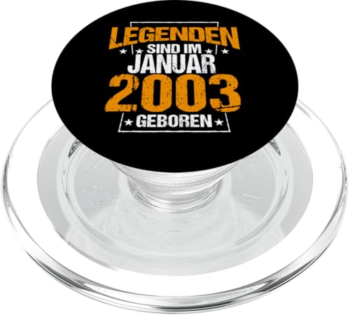 Legenden Sind Im Januar 2003 Geboren Geburtstag Jahrgang PopSockets PopGrip für MagSafe von Lustige Legendäre Geburtstags Vintage Januar