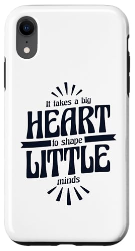 Hülle für iPhone XR Bit Heart To Shape Little Minds Lehrerin Pädagoge Lehrer von Lustige Lehrer Outfit Geschenke für Lehrerinnen