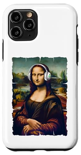 Mona Lisa als DJ mit Kopfhörern - Musik Artwork Hülle für iPhone 11 Pro von Lustige Mona Lisa für Musik und Festivals Fans