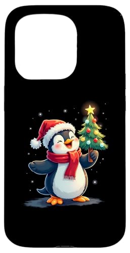 Hülle für iPhone 15 Pro Süßer Pinguin Weihnachtsbaum Xmas Weihnachten Pinguine von Lustige Pinguine Weihnachten Outfit Shop